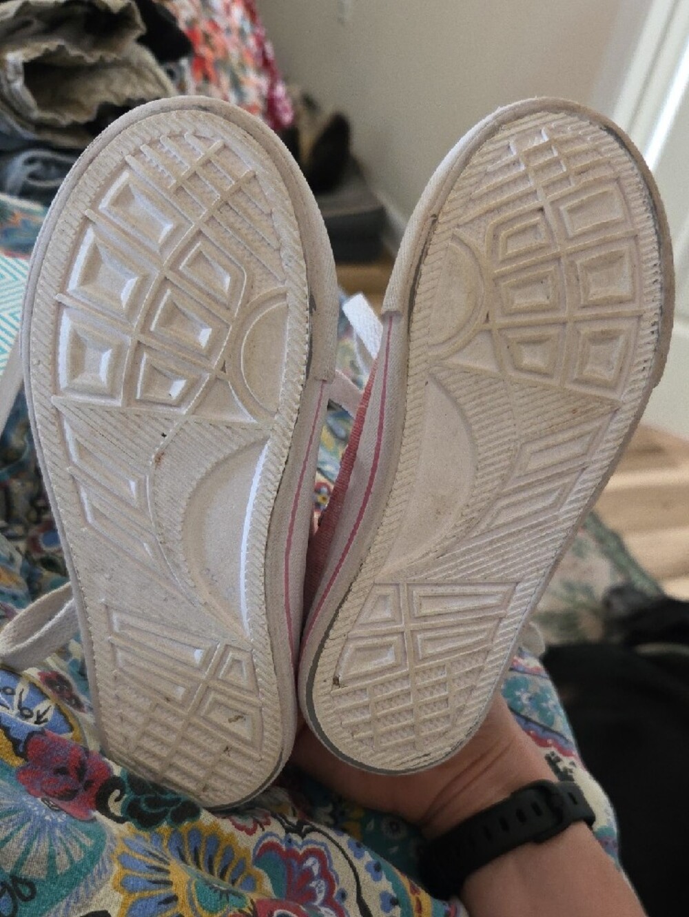 Kids Pink Canvas Lace-Up Sneakers - Picture 3 of 3